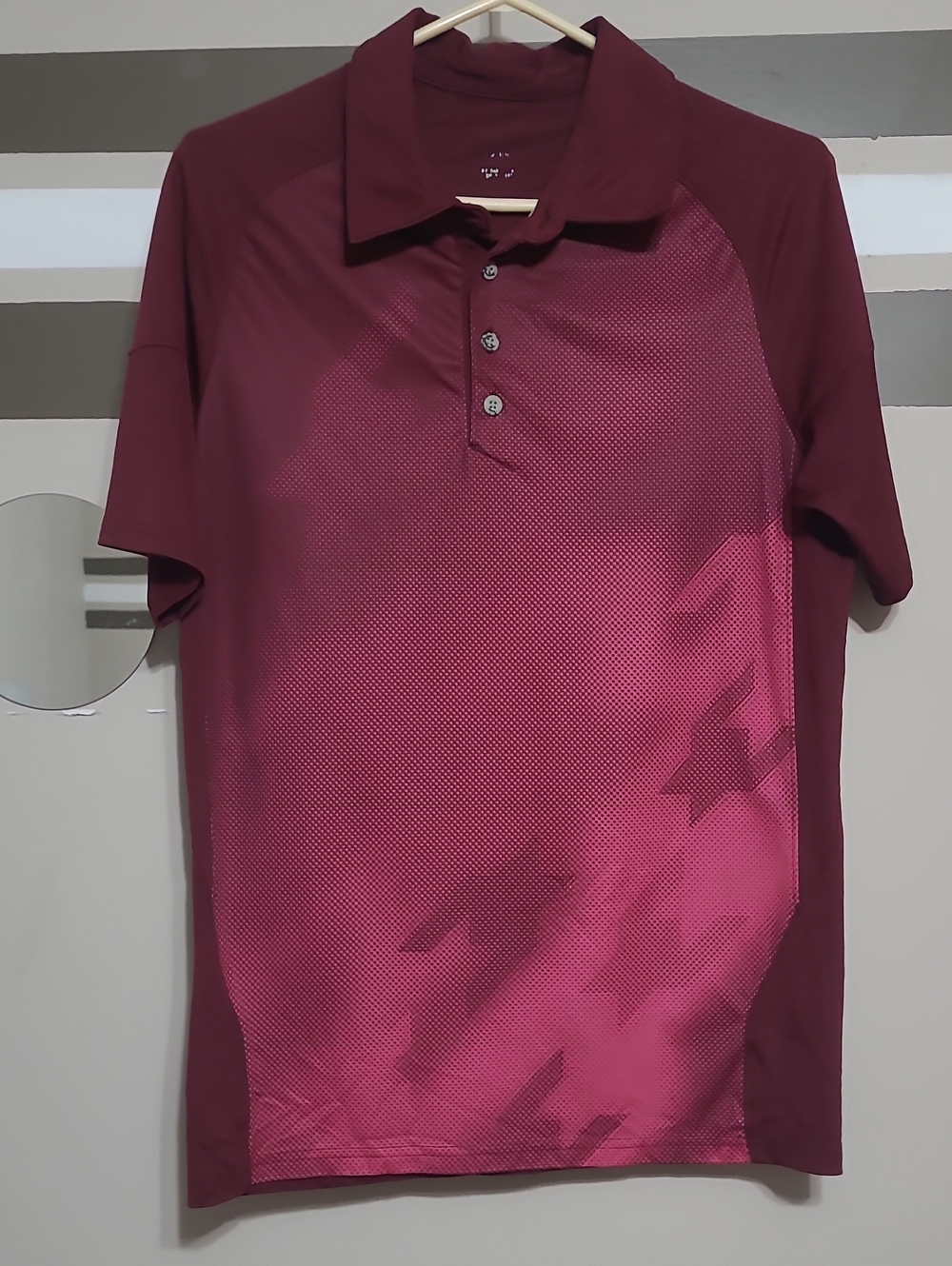 ⭐️ Oakley Maroon Polo Classic Short Sleeve Golf Shirt Sz Med